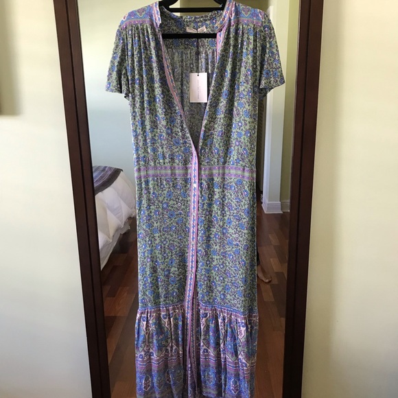 Spell and the gypsy jasmine flutter sleeve maxi xs - Picture 3 of 5